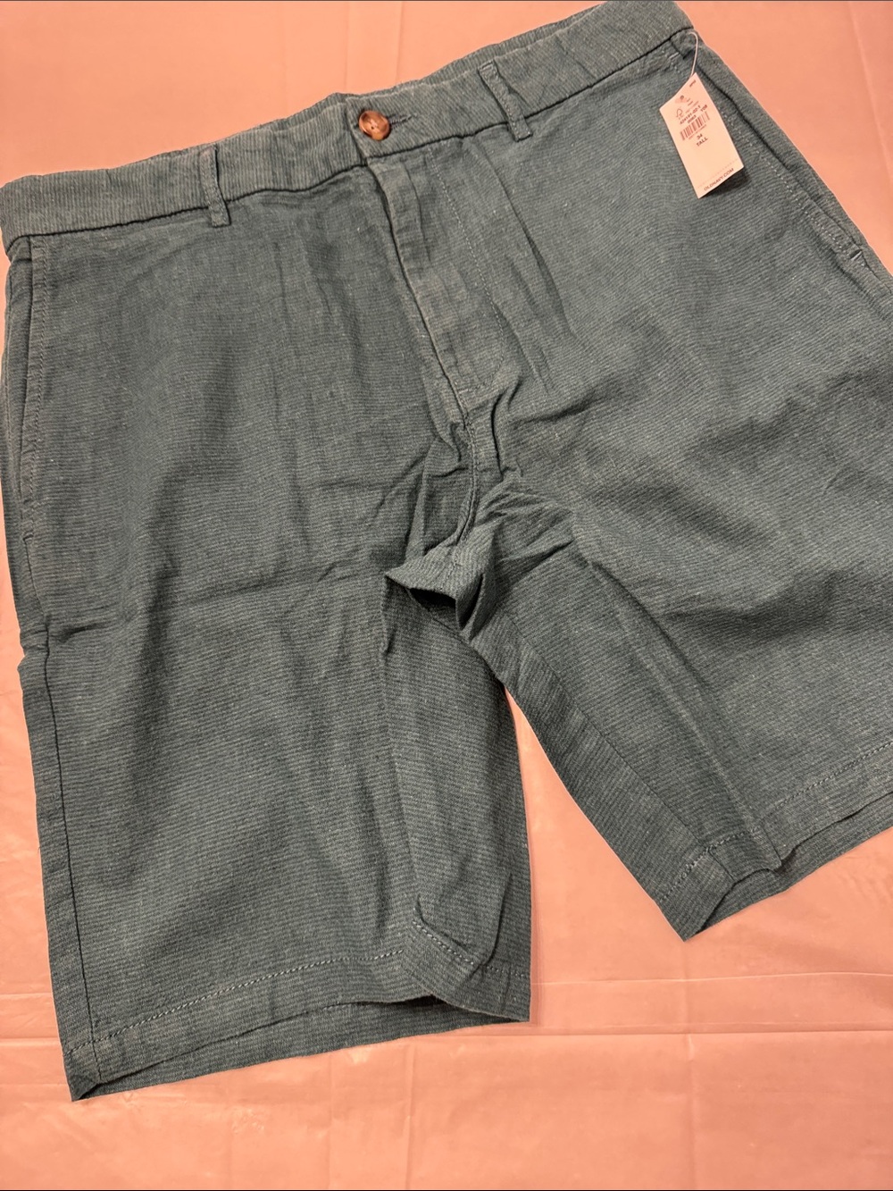 Old Navy Teal Slim Flat-Front Men's Shorts